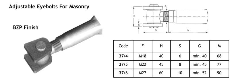 adjustable gate eyebolts