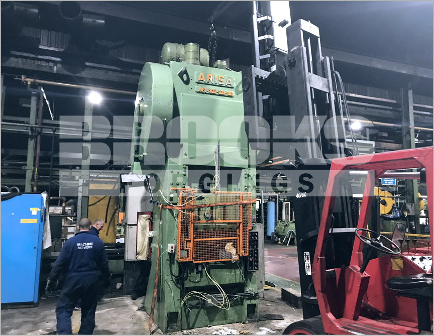 arisa 300 tonne vertical forging press installed