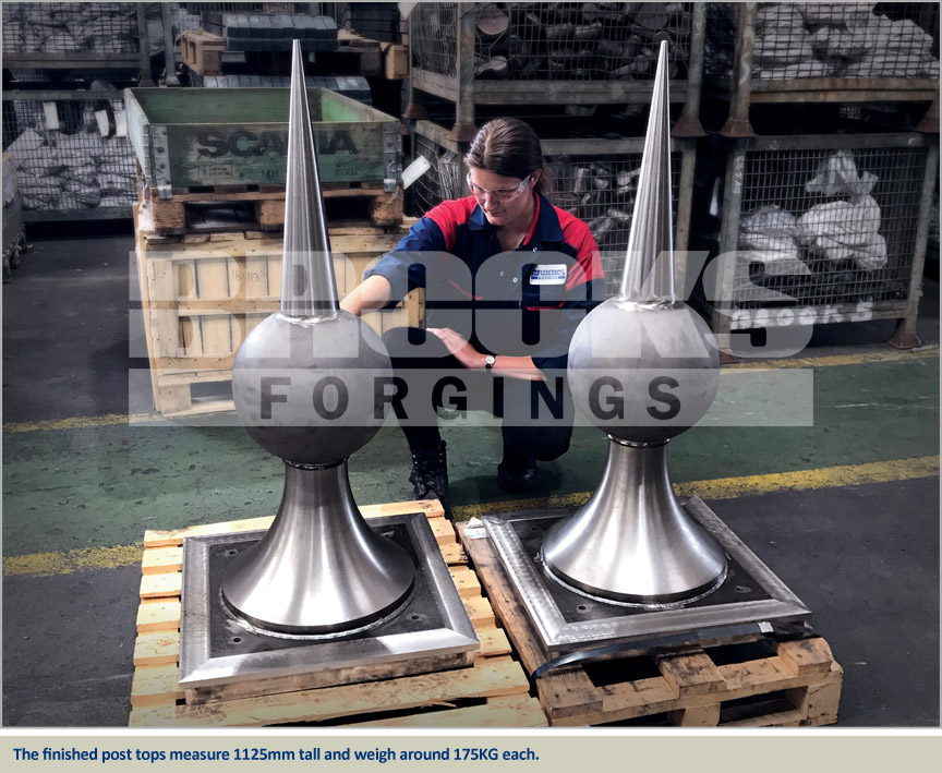 large fabricated post tops