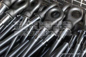 5 - Special forged collared eye bolts to customer requirements. M30x600mm