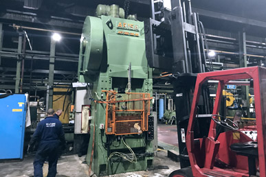 Arisa 300 Tonne Vertical Forging Press Installed